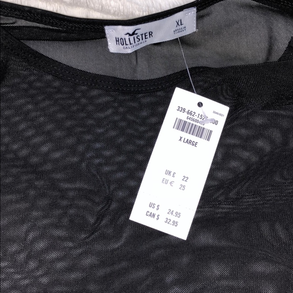 🚨EXPIRES🔜🆕 Hollister mesh tee Black XL - Picture 5 of 10